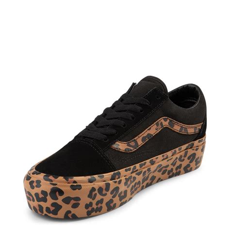 vans old skool platform leopard.